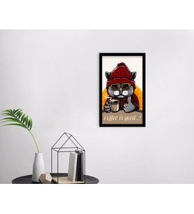 BK Home Coffee Tasarımlı Dekoratif Ahşap Siyah Çerçeveli Tablo-2