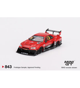 Mini GT Nissan LB-ER34 Super Silhouette SKYLINE Red/Black 843 (Çok Renkli)