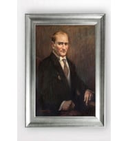 Gümüş Çerçeveli Atatürk Tablo cv976