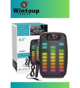 Mikrofonlu Rgb Ledli Bluetooth Hoparlör Usb-Tf-Fm