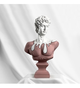 David 'Drop' Büyük Dekoratif Heykel, Pop Art Roma Yunan Heykelleri