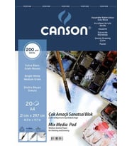 Canson Finface Çok Amaçlı Sanatsal Blok 200 gr. Spiralli A4 20 Sayfa 