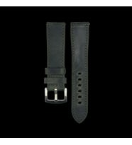 22 mm Hakiki Deri Haki Renk Crazy Kordon Gümüş Toka