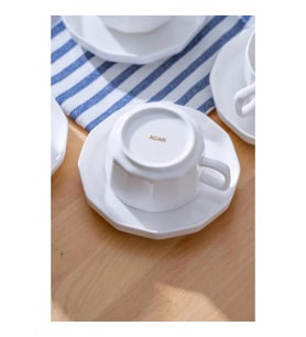 Hexagon 6 Kişilik Çay Fincanı Takımı - 200 ml MSFK86