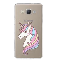 Samsung Galaxy A5 2015 Uyumlu Kapak Unicorn Tasarımlı Şeffaf Silikon Kılıf