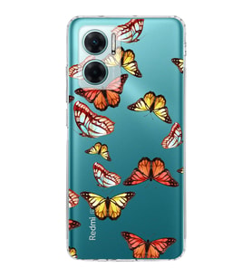 PrintiFy Xiaomi Redmi Note 11E ile Uyumlu 1mm Slim Fit Water Color 2 Baskılı Şeffaf  Kılıf