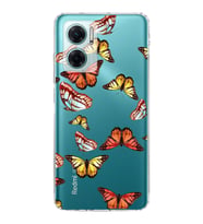 PrintiFy Xiaomi Redmi Note 11E ile Uyumlu 1mm Slim Fit Water Color 2 Baskılı Şeffaf  Kılıf