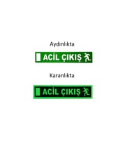 ACIL ÇIKIŞ Sticker Lümen Özellikli Fosforlu Karanlıkda Görünme Özelliğine Sahip