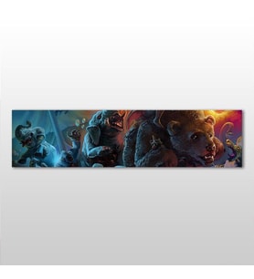 Hayvanlar Kanvas Tablo 180x60cm (Karışık)
