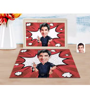 BK Gift Kişiye Özel Erkek Polis Karikatürlü 1000 Parça Profesyonel Puzzle-2