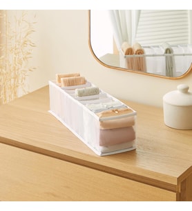 Ocean Home Textile 10 Bölmeli Beyaz Renk File Çekmece Düzenleyici 11 x 41,5 x 12 cm