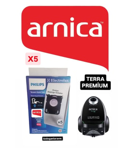 Arnica Terra Premium  Elektrik Süpürgesi  Toz Torbası Kutulu  5 li