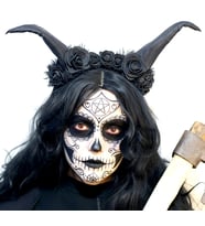 Cadı Kostümü , Malefiz Tacı , Boynuzlu Taç , Halloween Kostüm , Cadılar Bayramı Kostüm , Parti Tacı