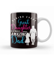 Great Daughter Amazing Dad Father Papa Daddy Husband Stepdad Kupa Bardak Porselen