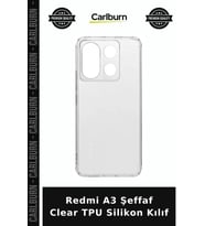 Redmi A3 Şeffaf Clear TPU Silikon Kılıf Aksesuar Telefon Örtüsü Mobil Koruma