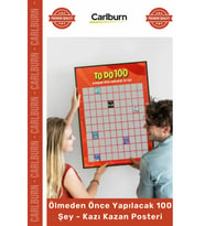 Özel Üretim Hediye Dekoratif İnteraktif Liste Ölmeden Önce Yapılacak 100 Şey Kazı Kazan Posteri