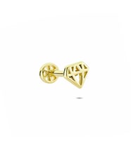 Glorria Altın Elmas Tragus Piercing