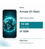 Avrupa (31 Alan) eSIM İnternet Paketi 10 GB 31 Gün