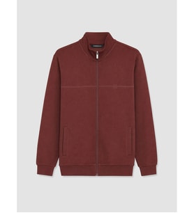 LCWAIKIKI Classic Kahverengi Dik Yaka Erkek Fermuarlı Sweatshirt