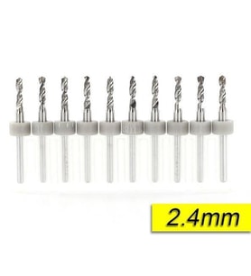 PCB Mikro Karbür CNC Matkap Ucu 10lu Set 2,40mm Tungsten 18 Shank
