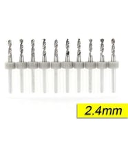 PCB Mikro Karbür CNC Matkap Ucu 10lu Set 2,40mm Tungsten 18 Shank