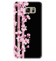 Samsung S7 Edge S20 Fe Plus Ultra S21 S22 Kılıf Boyun Askılı Silikon Pink Flowers 3 1393