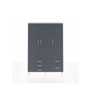 Arges Gardrop 5 Raflı 5 Çekmeceli Tek Askılı 132x30x195 Aytaşı-Antrasit