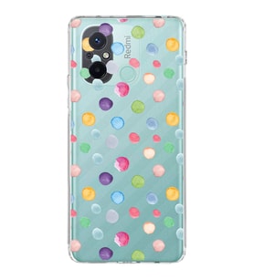 PrintiFy Xiaomi Redmi 12C ile Uyumlu 1mm Slim Fit Water Color 6 Baskılı Şeffaf  Kılıf