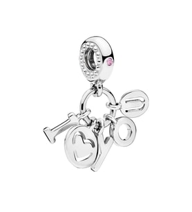 Nur Silver I Love You Sallantılı Gümüş Charm NUR-BL01278
