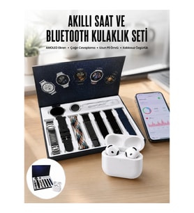 Mey İthalat® 2025 Model Akıllı Saat ve Yeni Nesil Pro Bluetooth Kulaklık ANC Özelliği