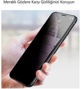 Apple iPhone 17 Pro Max İle Uyumlu Hayalet Ekran Koruyucu, Yandan Görünmeyen Anti-Spy Gizlilik (Privacy) Koruması, 9h Temperli Nano Kırılmaz Esnek Cam, Parlama Ve Parmak İzi Önleyici