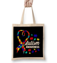 Cute Autism Awareness Autistic Unique Colorful Bez Çanta Uzun Saplı