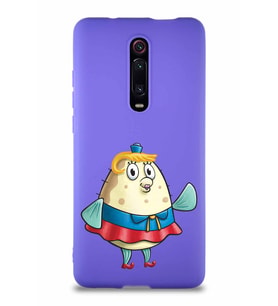 Xiaomi Redmi K20 Pro Soft Premier Kapak Bayan Puff Tasarımlı Silikon Kılıf - Mor (Şeffaf)