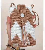Günlük Mini Telefon Çantası , Metalik Kahve & Beyaz Çapraz Çantalar (Beyaz Ve Kahve)