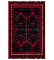 Kırmızı Renkli Afgan Tarzı Altı Kaymaz Şönil Kilim