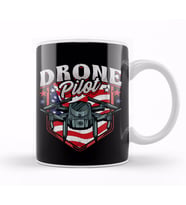 American Flag Drone Pilot Patriotic USA Kupa Bardak Porselen