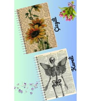 Vintage nostalji defter seti 2 adet A4 boyutu 21*30 çizgili + kareli 60 syf