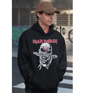 Iron Maiden Rock Metal Baskılı Unisex Oversize Müzik Grubu Hoodie