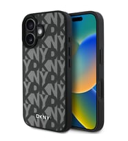 Apple iPhone 16 Uyumlu Kılıf DKNY Orjinal Lisanslı M-safe Şarj Özellikli 3D Yazılı Grid Pattern Kapak