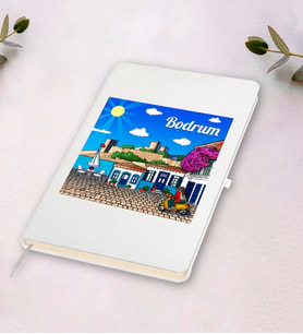 Bodrum Tasarımlı Beyaz Defter