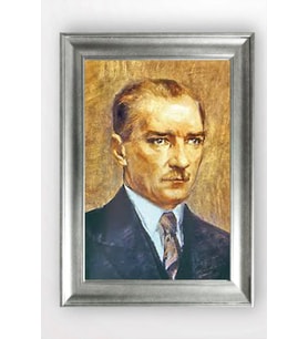 Gümüş Çerçeveli Atatürk Tablo a818