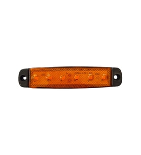 Siyah Kenarlı Sarı Parmak Led Dorse Lamba 6 Ledli 12-24V