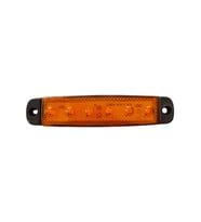 Siyah Kenarlı Sarı Parmak Led Dorse Lamba 6 Ledli 12-24V