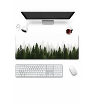 SonicTouch Klavye Mousepad 32x70cm Dikişsiz Pürüzsüz Sıvı Geçirmez Kaymaz Taban Sisli Çamlar