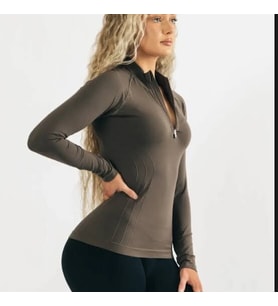 Alphalete Yarım Fermuarlı Body