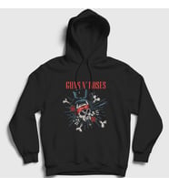 Presmono Unisex Siyah Revolvers Guns N' Roses Kapüşonlu Sweatshirt 58670tt