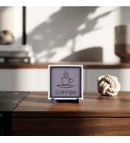 Modern Coffee Temalı Dekoratif Obje, Yaşam Alanınıza Keyif Katan Estetik Tasarım 10x10 cm