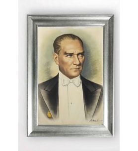 Gümüş Çerçeveli Atatürk Tablo a755