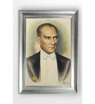 Gümüş Çerçeveli Atatürk Tablo a755