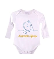 Özel Baskılı Bebek Zıbın (Beyaz)